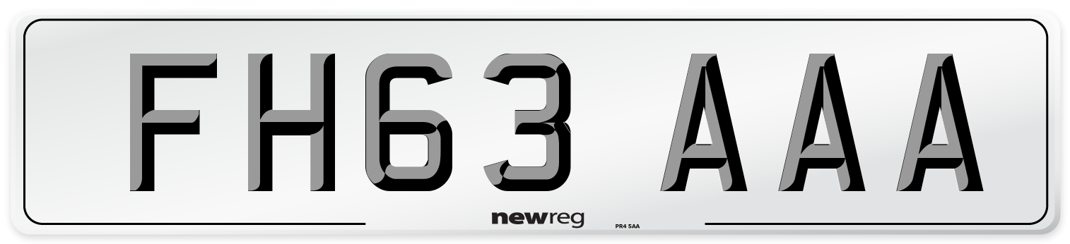FH63 AAA Number Plate from New Reg